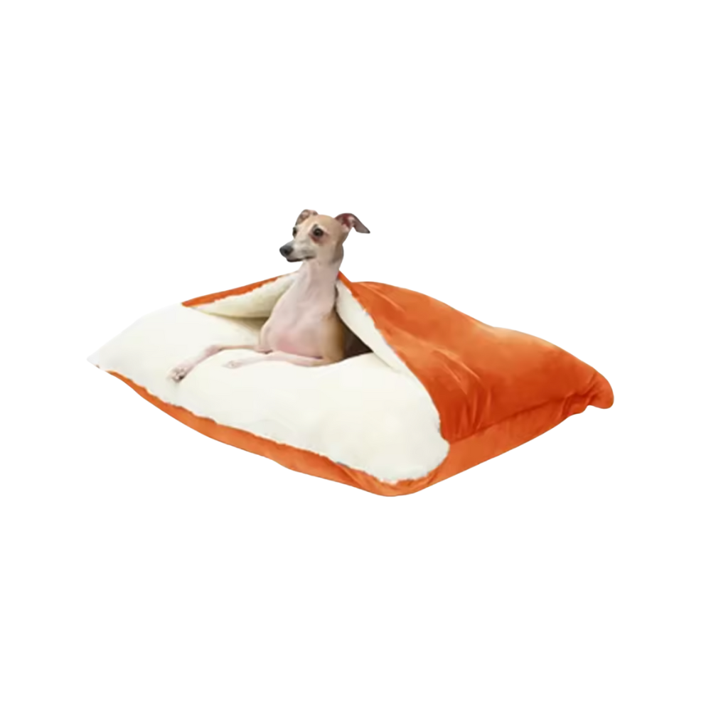 Hondenbed met Aangehechte Deken | Wasbaar Kussen