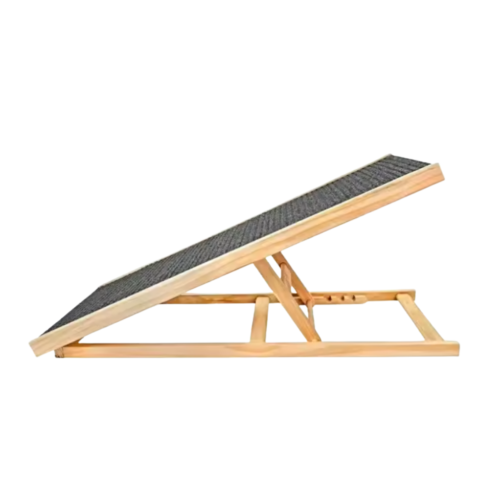 Adjustable Wooden Dog Ramp with Non-Slip Surface & Easy Storage - PawRampEase