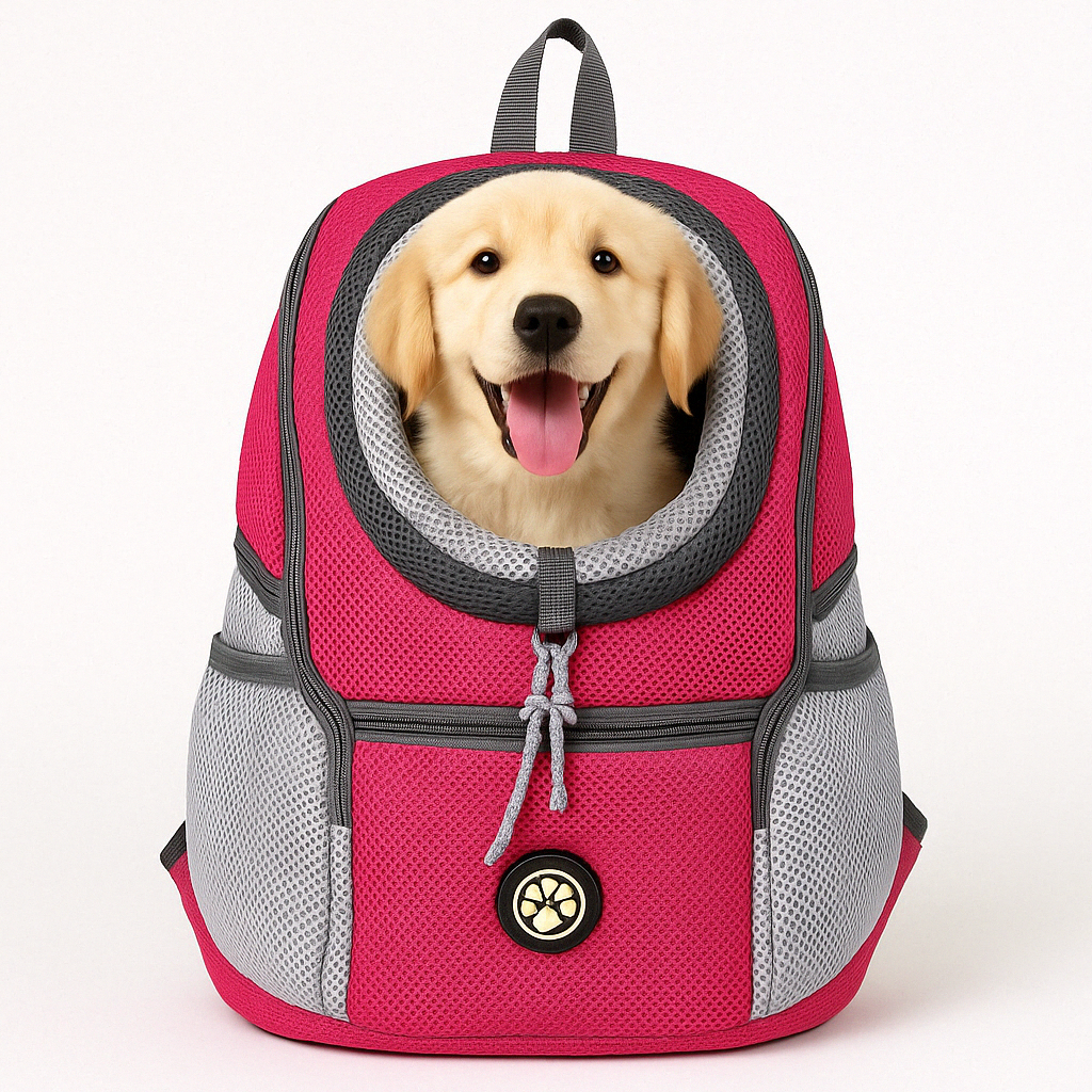 Dog Backpack Dog Carrier, Ergonomic Dog Bag with Waist Strap