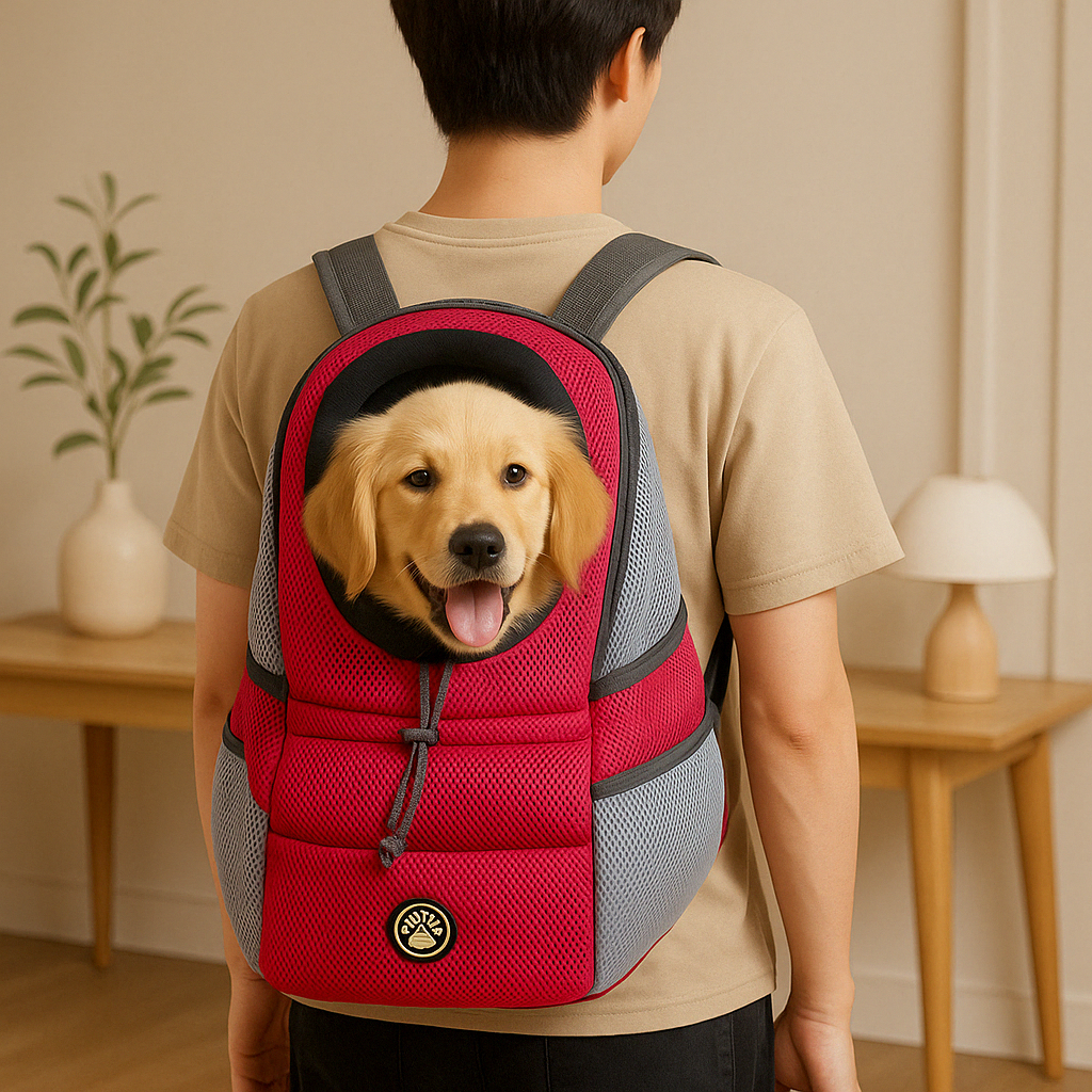 Dog Backpack Dog Carrier, Ergonomic Dog Bag with Waist Strap