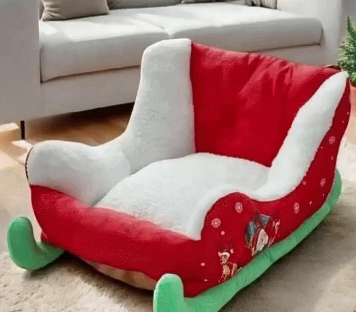 Hond & Kat Luxe Kerstbank | Zacht Pluche Comfortabel