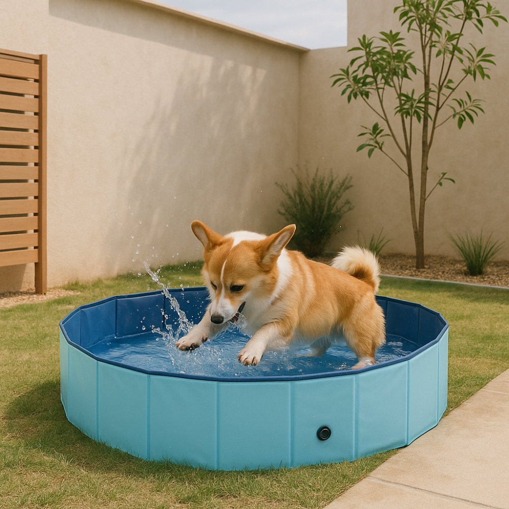 Dog Pool Foldable Dog Pool Durable Pet Swimming Pool with Non-Slip Bottom