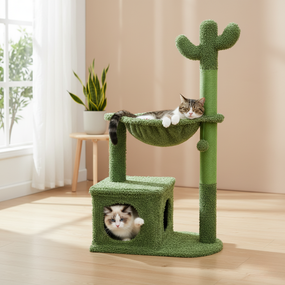 Krabpaal voor Katten | Cactus Geïnspireerde Toren
