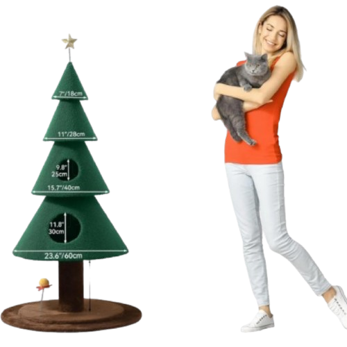 Cat Wooden Tower Tree | Scratch Friendly