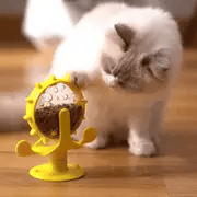 Food Spinning Windmill Interactive Slow Feeder Toy for Dogs & Cats