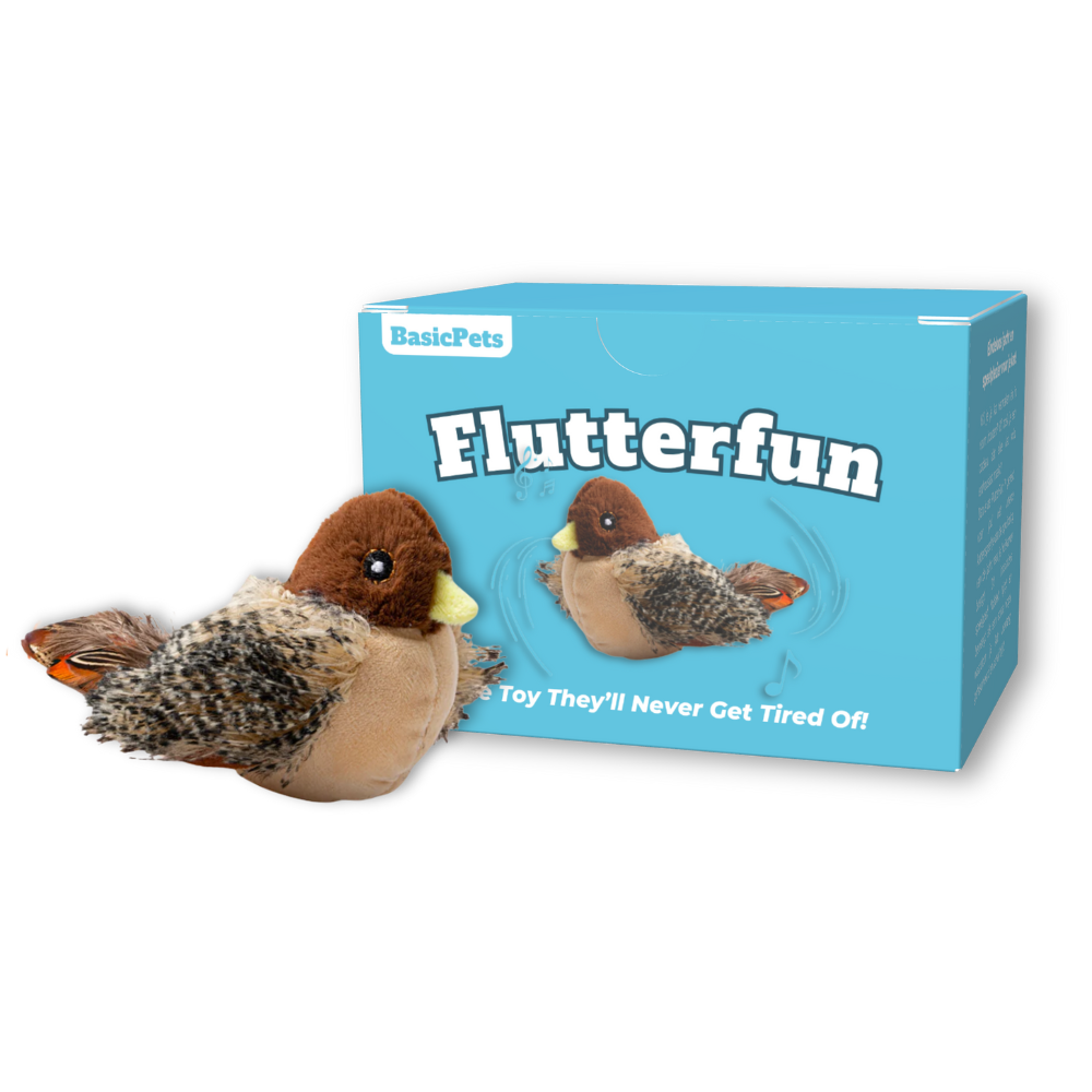 Interactive Cat Toy Moving & Chirping Bird Toy, USB Rechargeable