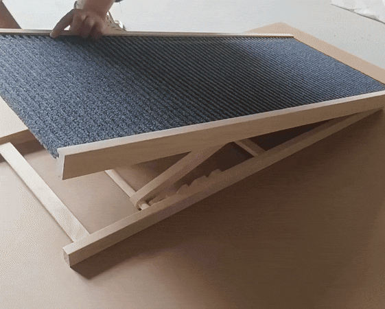 Adjustable Wooden Dog Ramp with Non-Slip Surface & Easy Storage - PawRampEase