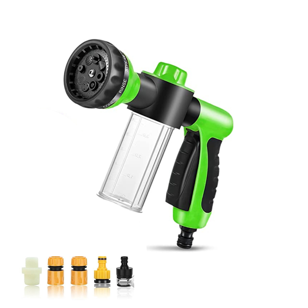 Dog Shower Sprayer with Soap Dispenser & 8 Spray Modes