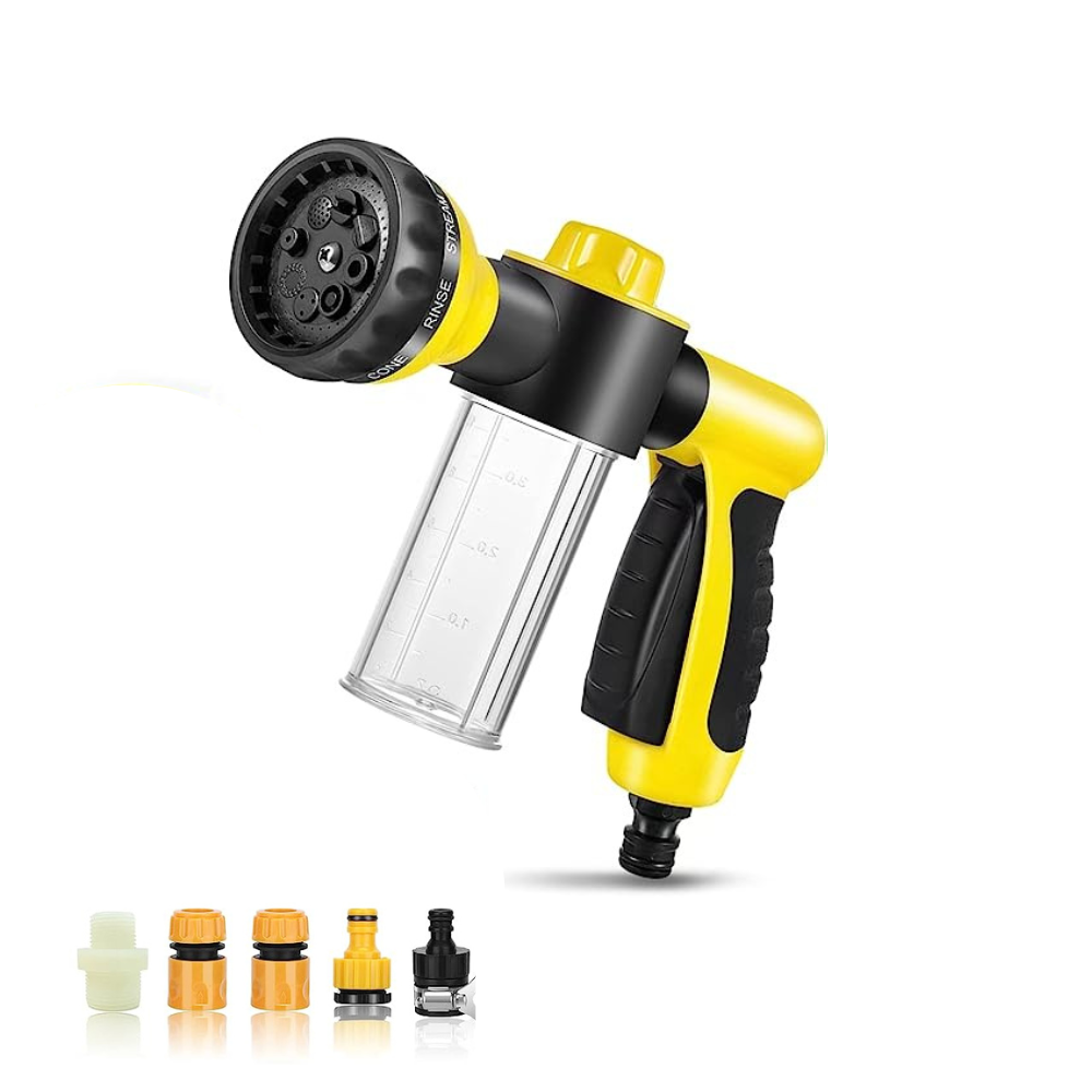 Dog Shower Sprayer with Soap Dispenser & 8 Spray Modes