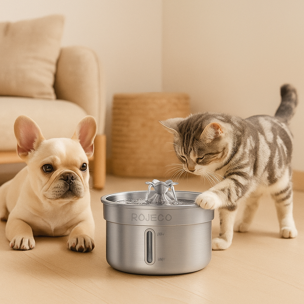 Automatic Cat Drinking Fountain Silent Stainless Steel Cat Fountain 2L - HydroKat