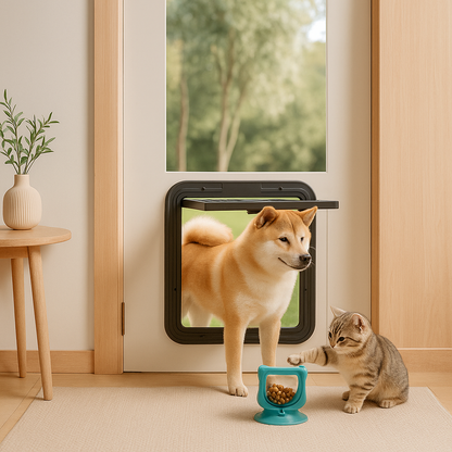 Dog Door Self-Closing Magnetic Dog Door for Doors No Tools Needed – PawPass