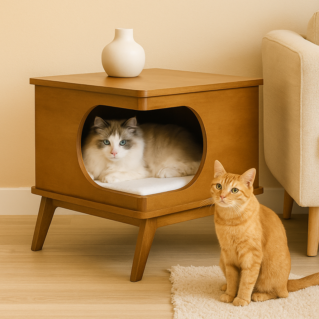 Cat Wooden Bed | Indoor Cat House