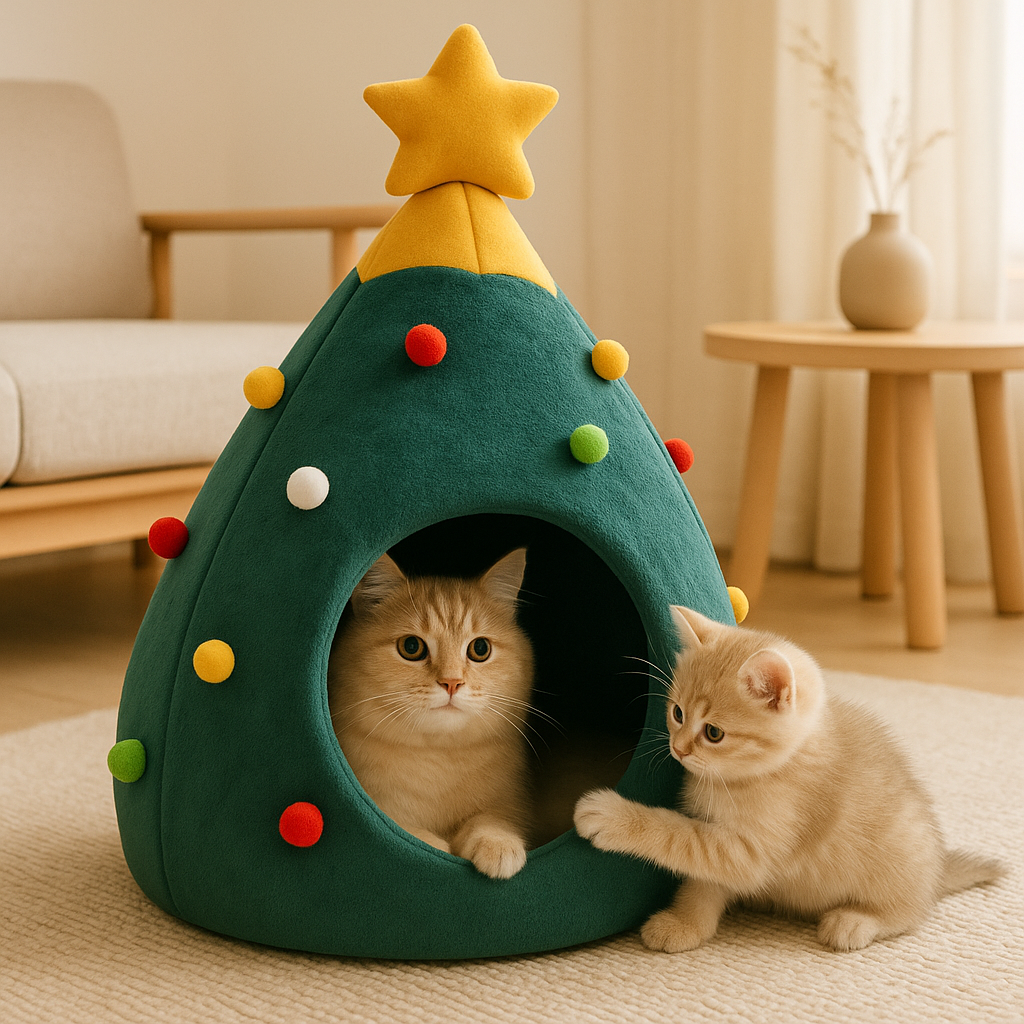 Cat Christmas Tree Bed | Cave