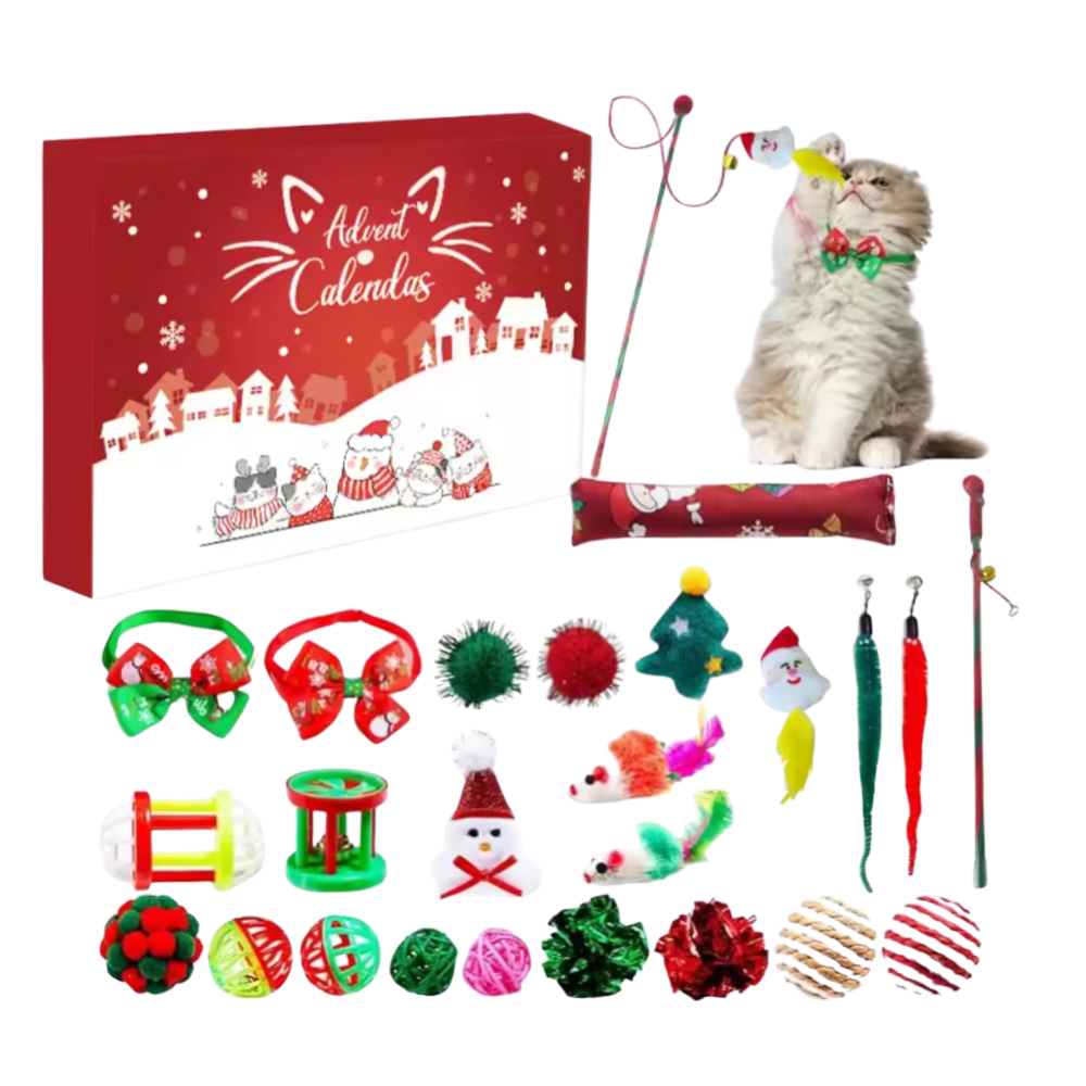 Catvent Calendar | 24 Pieces Christmas Toys for Cats