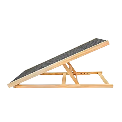 Adjustable Wooden Dog Ramp with Non-Slip Surface & Easy Storage - PawRampEase
