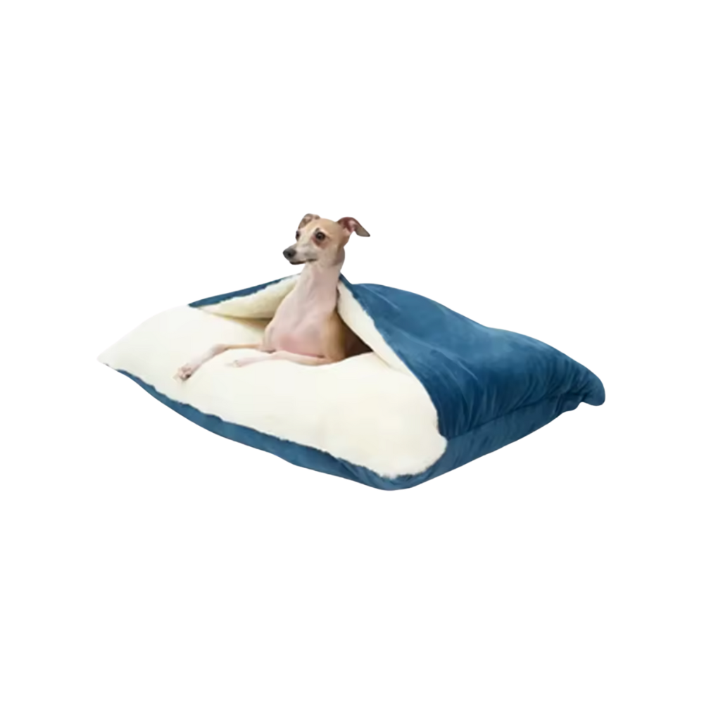 Hondenbed met Aangehechte Deken | Wasbaar Kussen