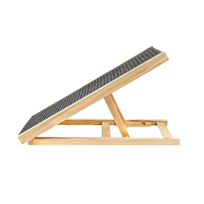 Adjustable Wooden Dog Ramp with Non-Slip Surface & Easy Storage - PawRampEase
