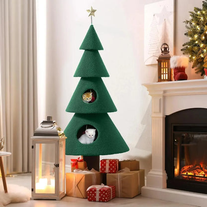 Cat Wooden Tower Tree | Scratch Friendly