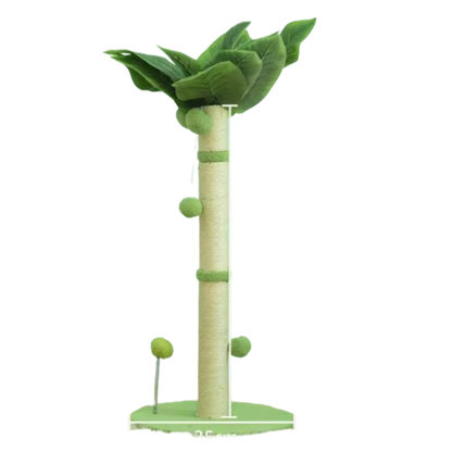 Cat Tree Scratching Post Made of Coconut Rope Durable Compact Cat Tree - PawHaven