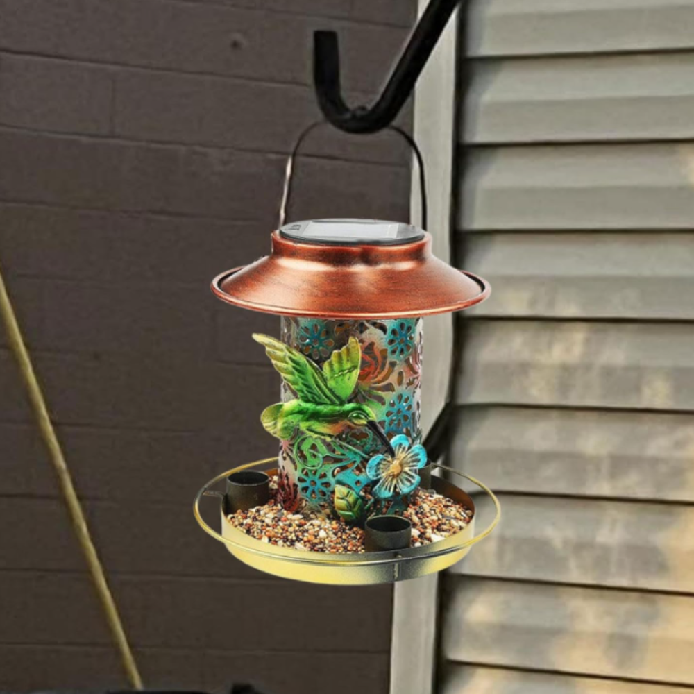 Zonne-lantaarn Vogelvoeder Waterdicht Tuindecor Met Led Licht