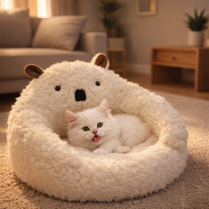 Cat Winter Bed House | Enclosed Design